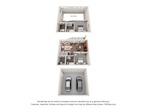 Floor plan for 1 bed, 1 bath, 920 sqft